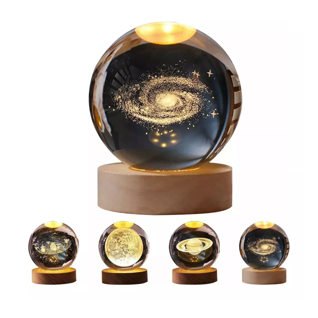 Lampara De Noche Led Galaxia 3D