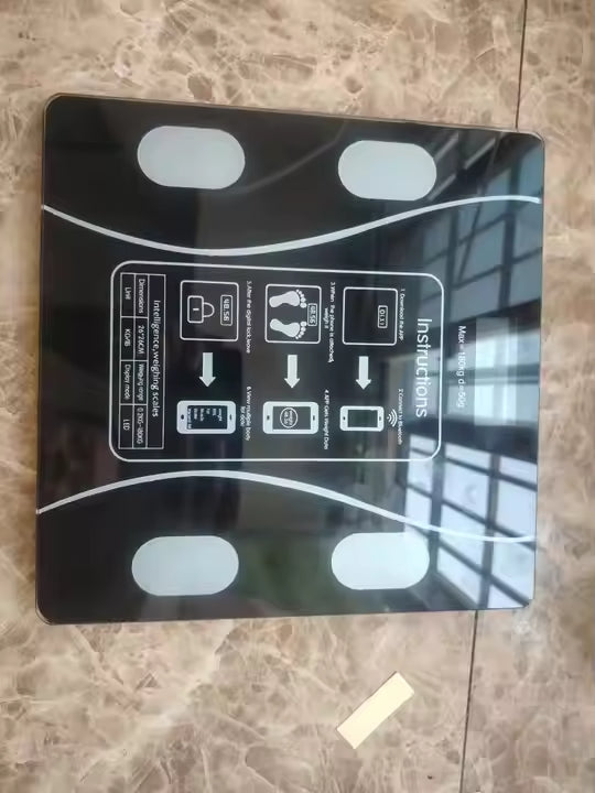 Báscula Inteligente con Pantalla LCD – Vidrio Templado, Alta Precisión
